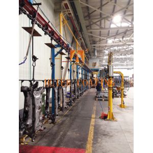 Customized Ceiling Mounted Chain Hanging Conveyor System With PLC Control For Heavy Load Handling