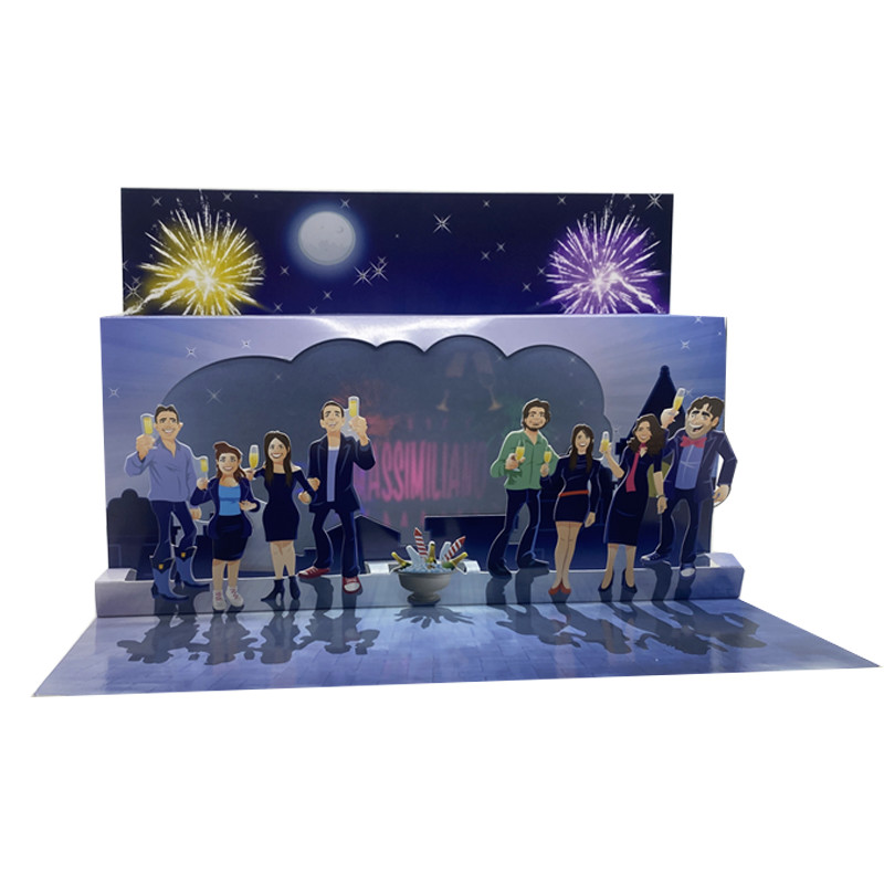 Customized Graduation Pop-Up Musical LED 3D Cards with Paper Surface Finishing