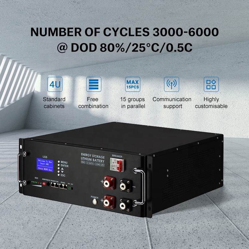High quality large capacity CATL Prismatic Cabinet lithium ion battery 51.2V 200AH for solar power
