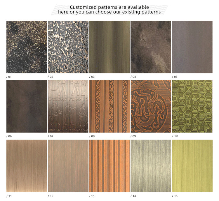 Patina Antique Stainless Steel Sheet Metal 4x8 Customized SUS304 316