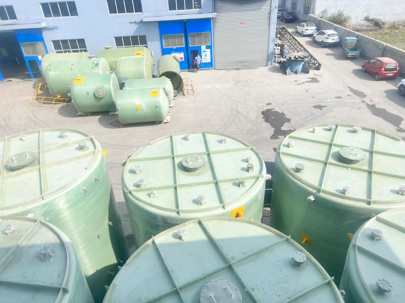 Antiseptic Cylindrical Water Grp Storage Tank Cross Wound 2000*8130mm