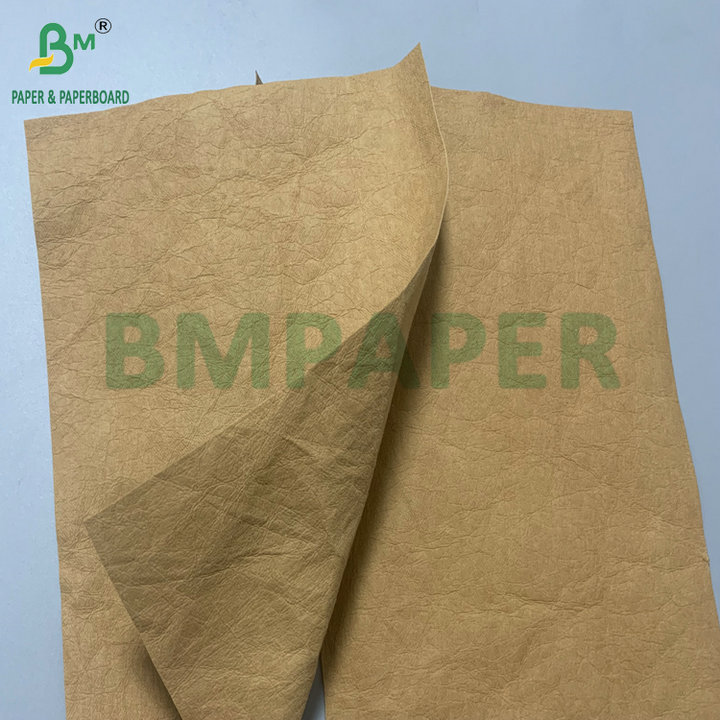  Fiber - based 0.35mm 0.55mm Kraft Wshable Paper Texture Softens Crinkles