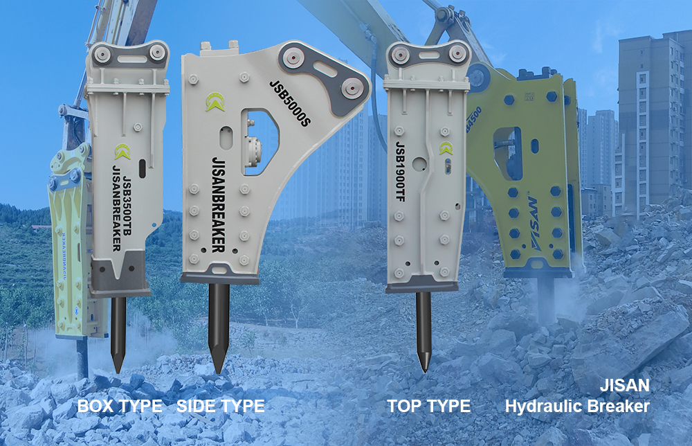 Excavator Part Hydraulic Breaker Hammer , Concrete Jack Hammer For JCB VOLVO Loader