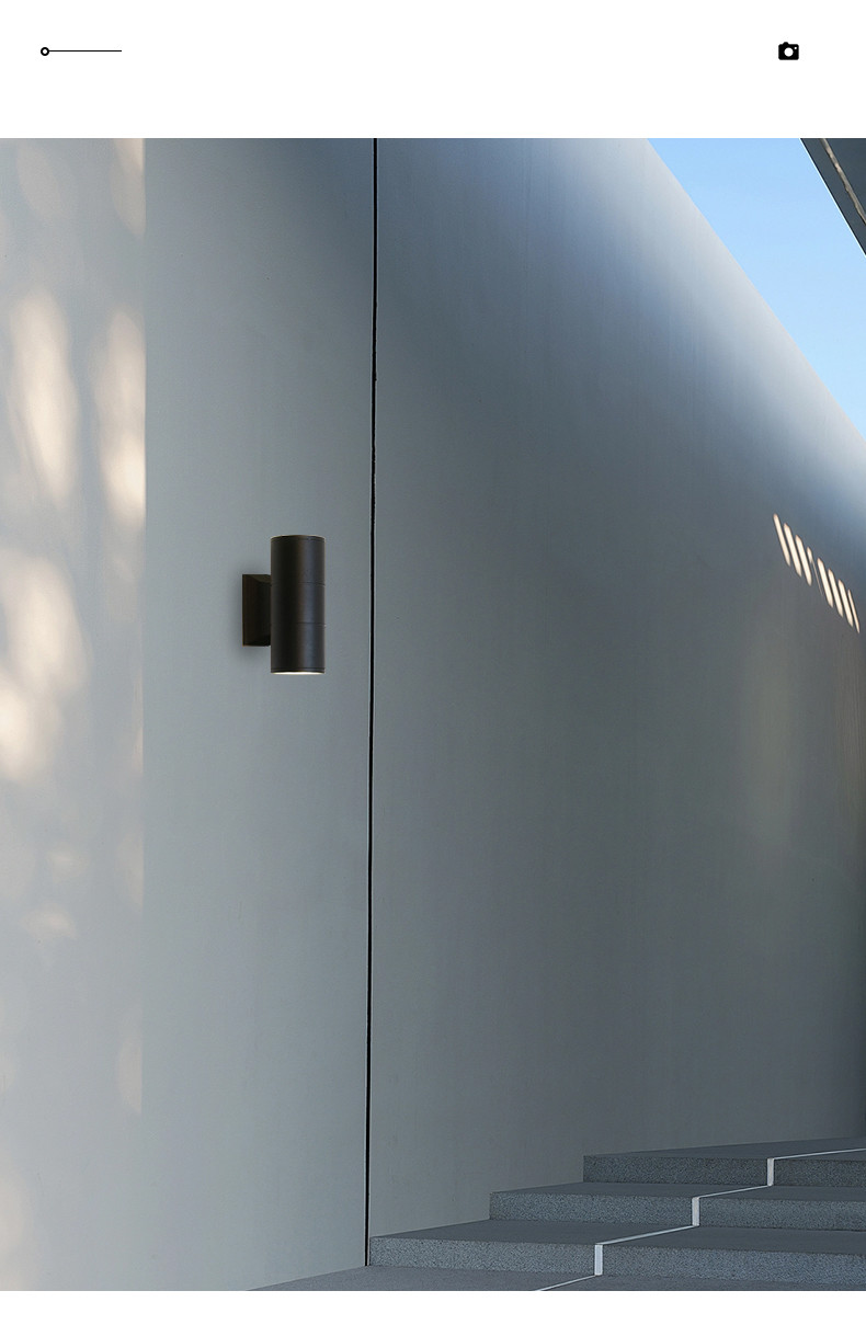 6W 12W Modern Simple Outdoor Wall Lamp LED Waterproof Double Head Shell E27