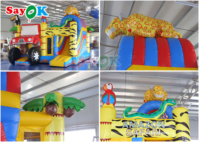 Custom White Inflatable Bounce Castle Party Wedding Bouncer House And Slide Combo