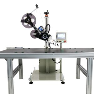 220V Flat Paper Tube Can Adhesive Sticker Label Labeling Machine for Washing Jar