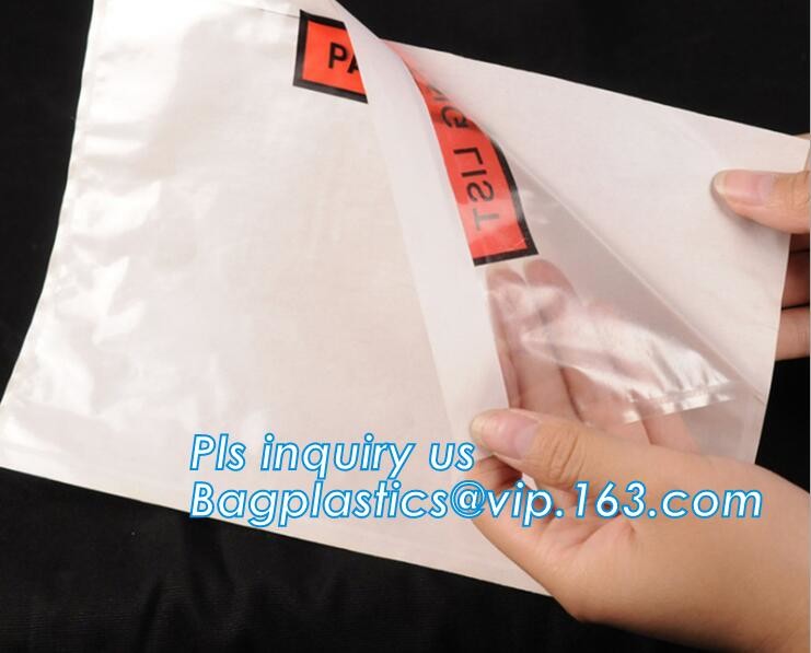 PP film 178*140mm invoice enclosed packing list envelopes, DHL Shipping pockets for waybill, A4 size plastic packing lis