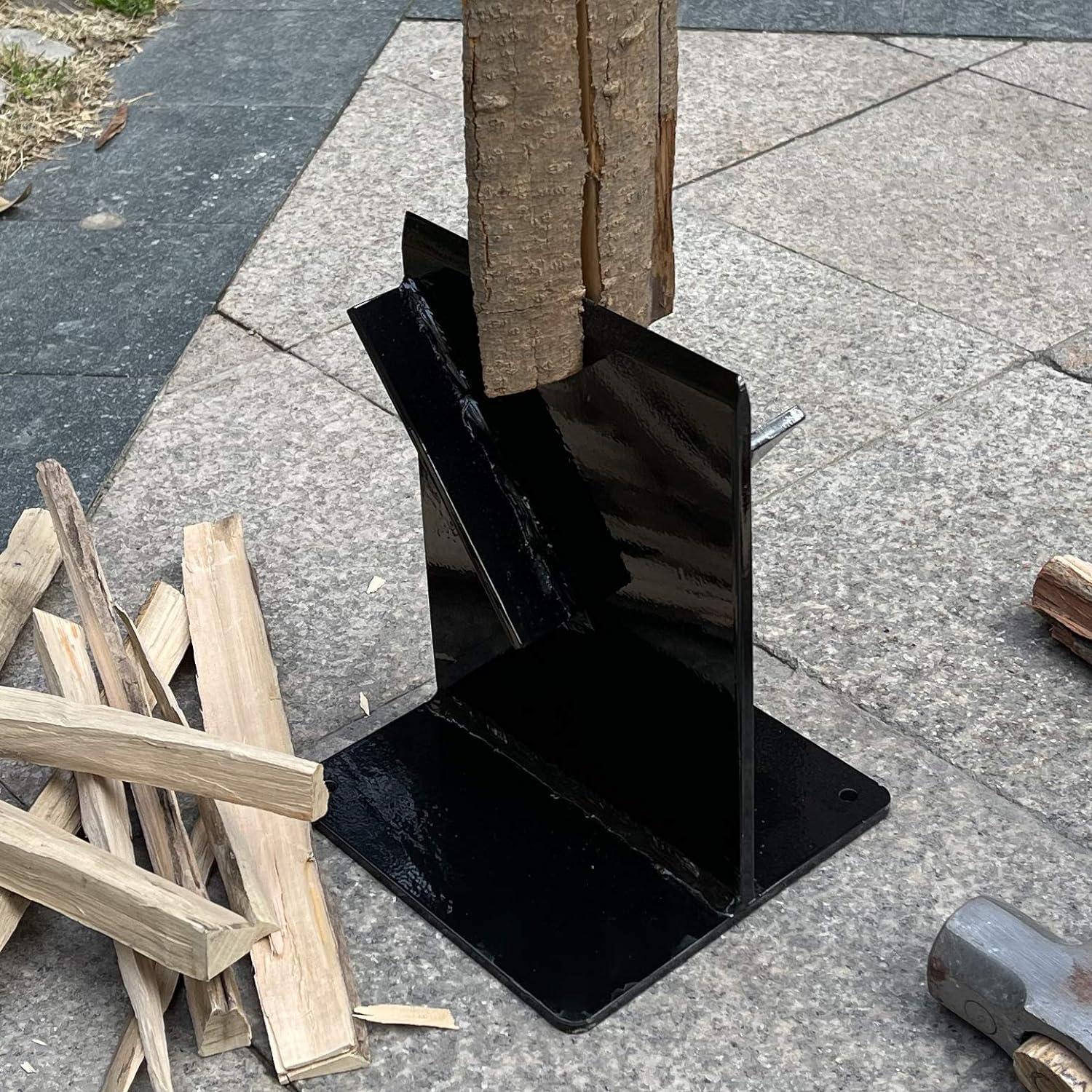 High Strength Structural Steel Firewood Splitter in White Lightweight and for Kindling