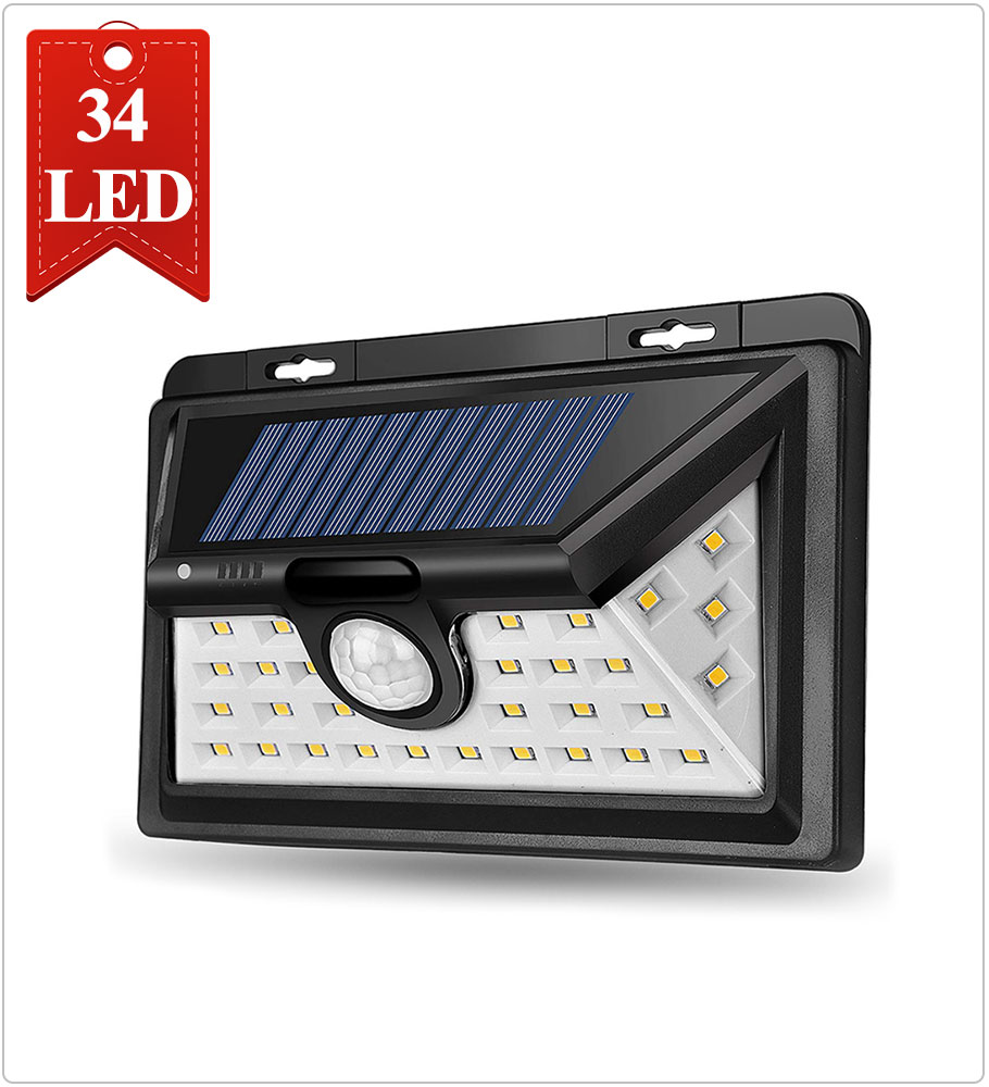 72LED IP65 3 Head Solar Security Light With Motion Sensor 360 Degree