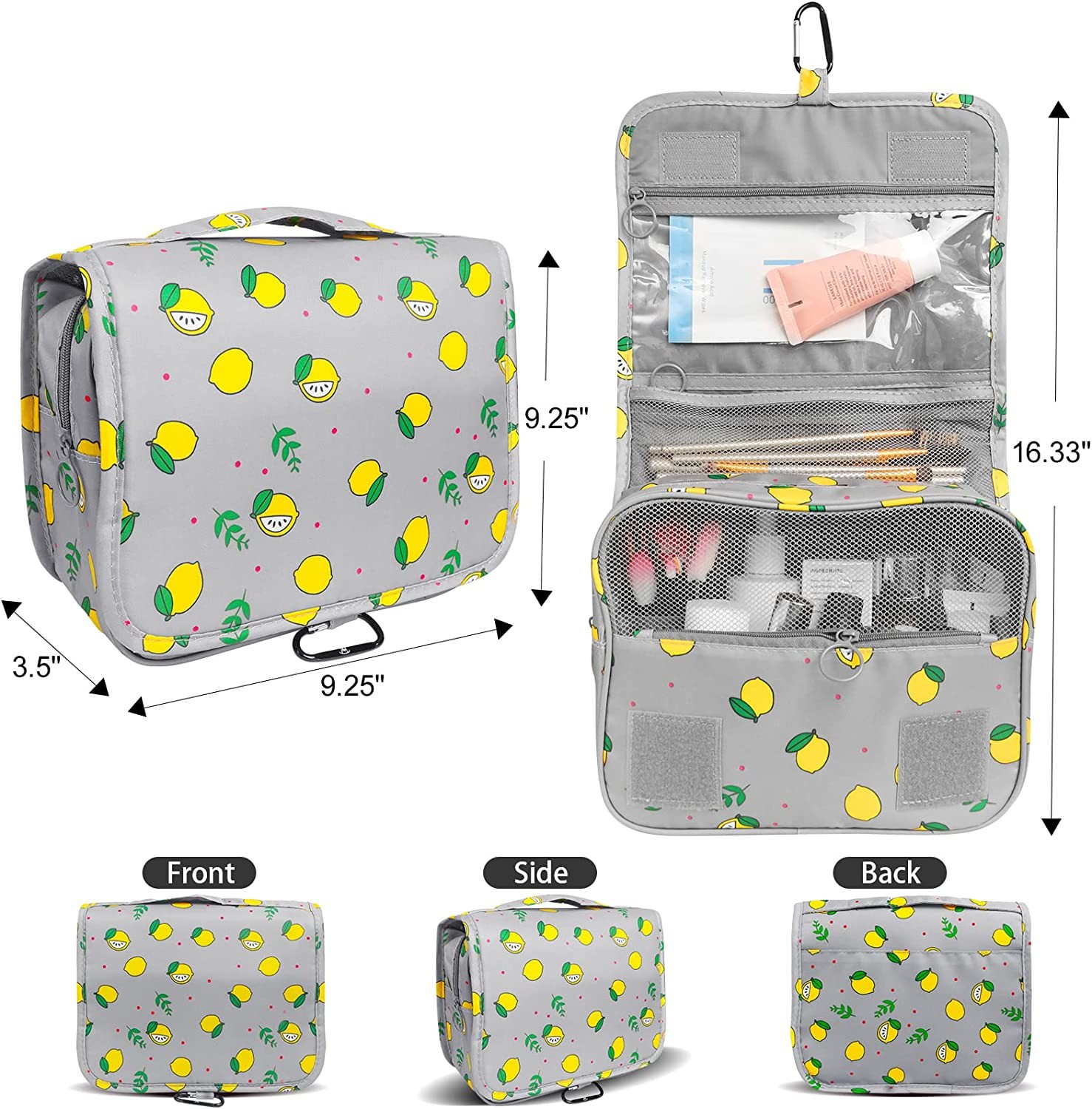 Waterproof Soft Toiletry Bag for Traveling Women Girls Cosmetic Travel Bag Multifunction Shower Bag with Strong