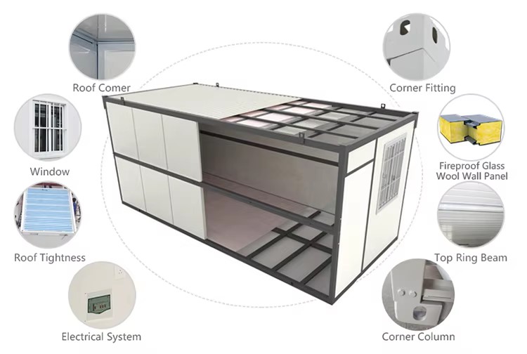 Flat Pack Container House for as Luxury Prefabricated Expandable Villa Home 20ft 30ft 40ft