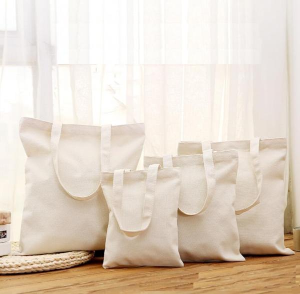Eco-friendly large capacity cotton canvas bag customized logo printed shopping