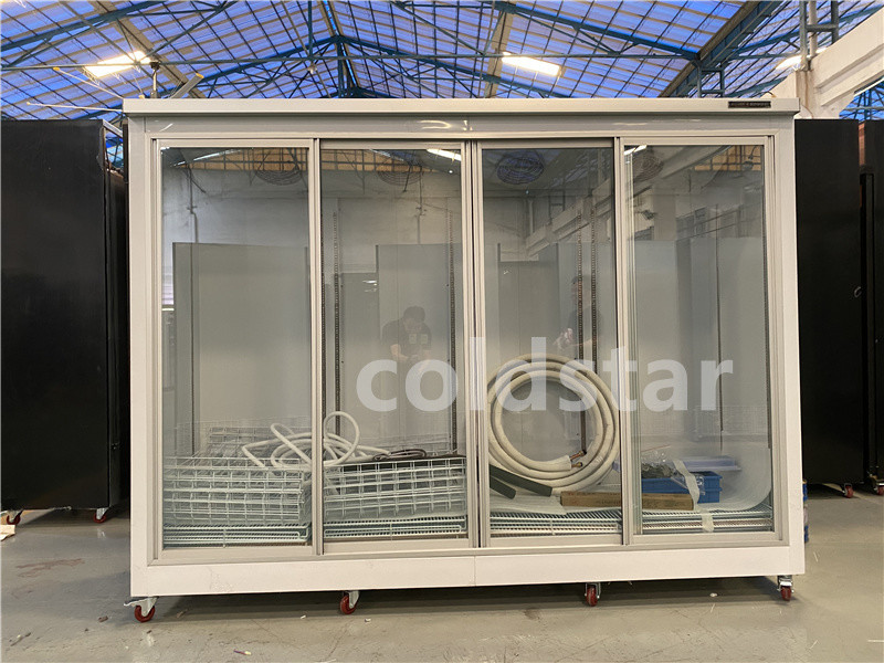 Convenience Store Glass Door Upright Display Fridge Cooler For Beverage Drink Beer