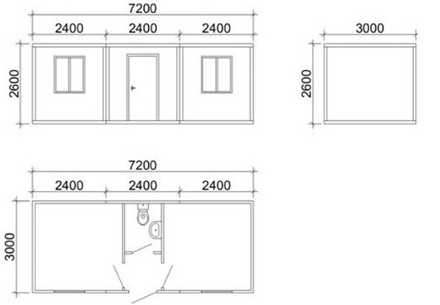 Foldable Extendable Prefab Container House Mobile Solar Accommodation For Warehouse