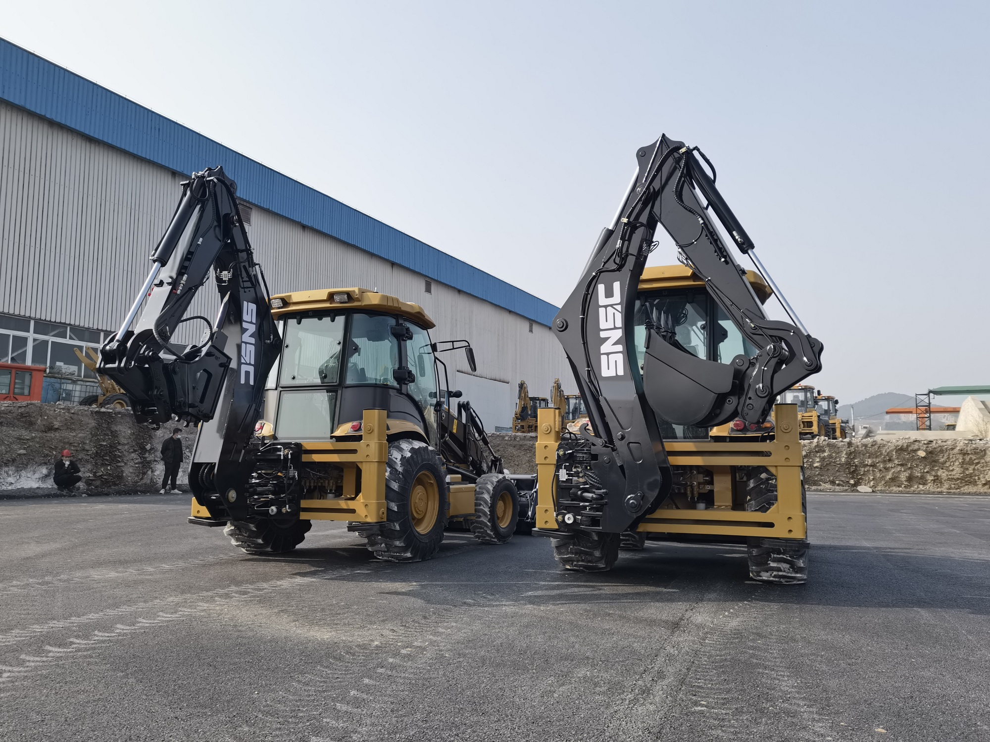Control pilot 4x4 2.5 ton backhoe loader Mini-retroescavadeira for Energy Mining needs
