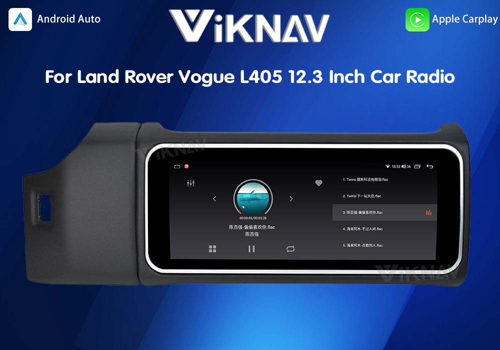 Viknav 12.3 Inch Touch Screen Car Radio For Land Rover Range Rover Vogue L405 2013-2017 Multimedia Player GPS Navigation Head Unit (Black)