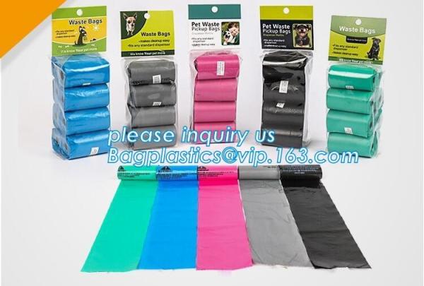 Quality Poop Bags With Handles, scented bags with handles, Pick Pocket Pouch, Doggie Waste Bag Dispenser, compostable, epi, d2w for sale