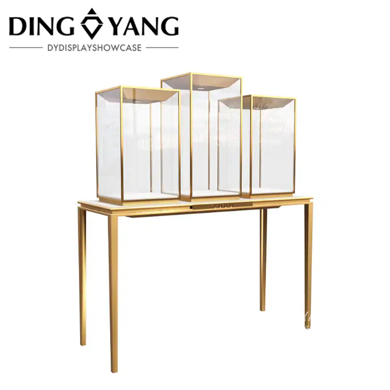 Modern Elegant Jewelry Store Display Fixtures With Lights No Installation Used Directly