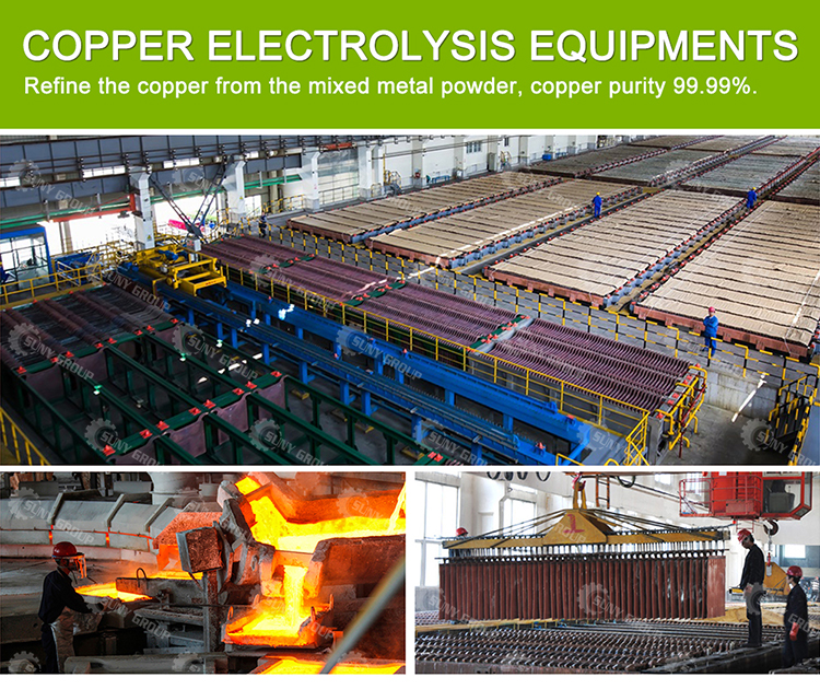 Product Copper Electrolysis Plant for Producing Copper Cathodes from Copper Metal Powde