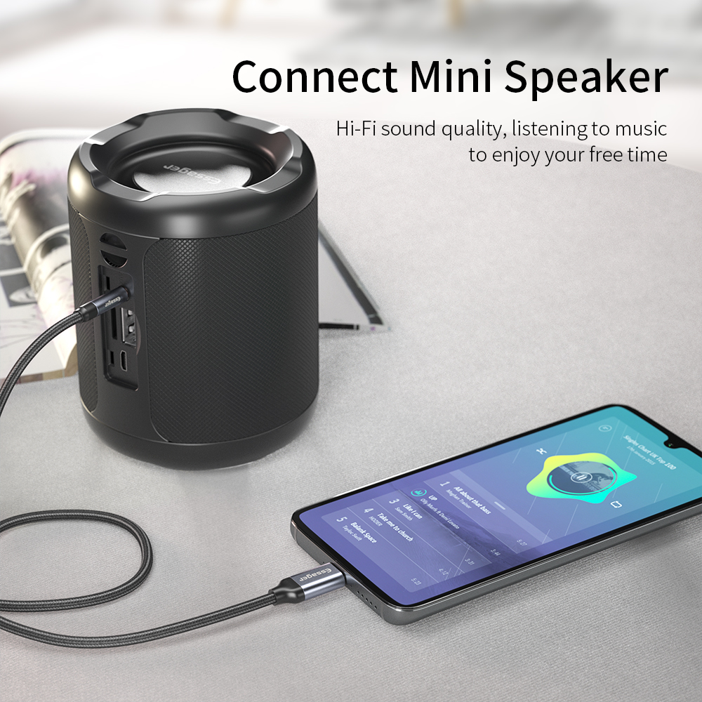 Type C To 3.5mm AUX USB Audio Adapter With Plug In Connection OLP Protection