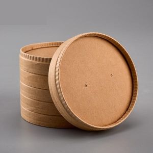 Stackable Paper Lid Eco-Friendly Leak-Resistant And Microwave-Safe For