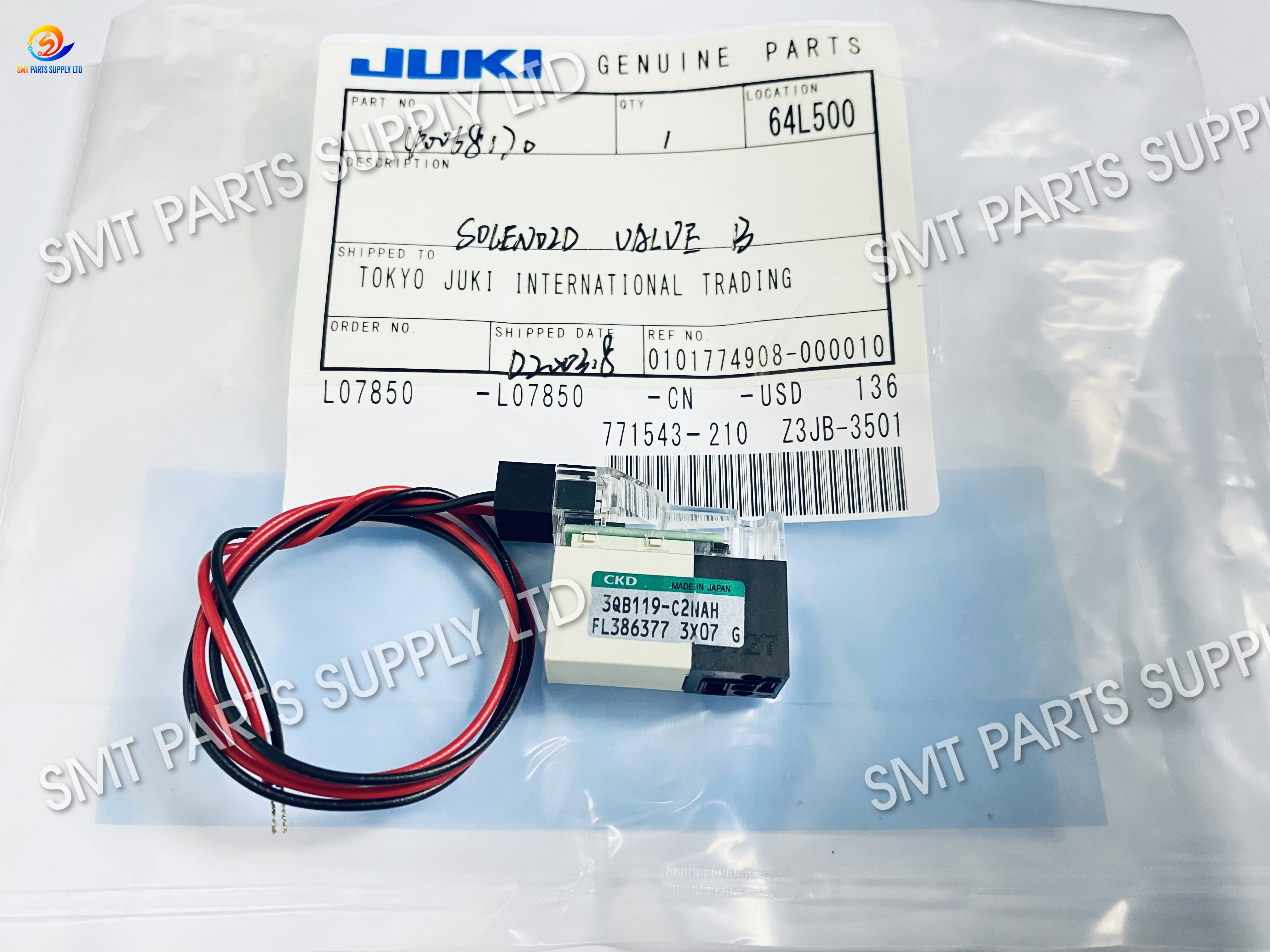 SMT JUKI FX-3 Valve 40068170 CKD 3QB119-00-C2NAH-FL386377