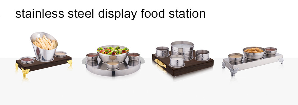 4 or 6 Container Commercial Buffet Equipment Food Display Rack Dessert Fruit Stand