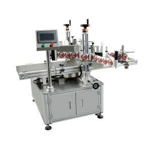 Electric Engine Driven Double Side Labeling Machine for Oval Detergent Cleaner
