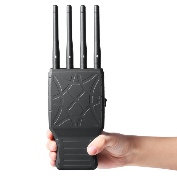 Quality Plastic 8 Antennas Portable 2G 3G 4G 5G WIFI Signal Jammer With Nylon Case for sale