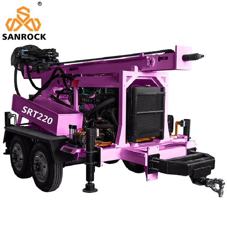 Portable Water Well Drilling Rig Small Trailer Mounted Water Borehole Drilling Machine