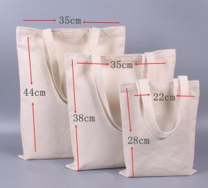  Plain Canvas Bags Reusable For Daily Shopping / Commercial Promotion Manufactures