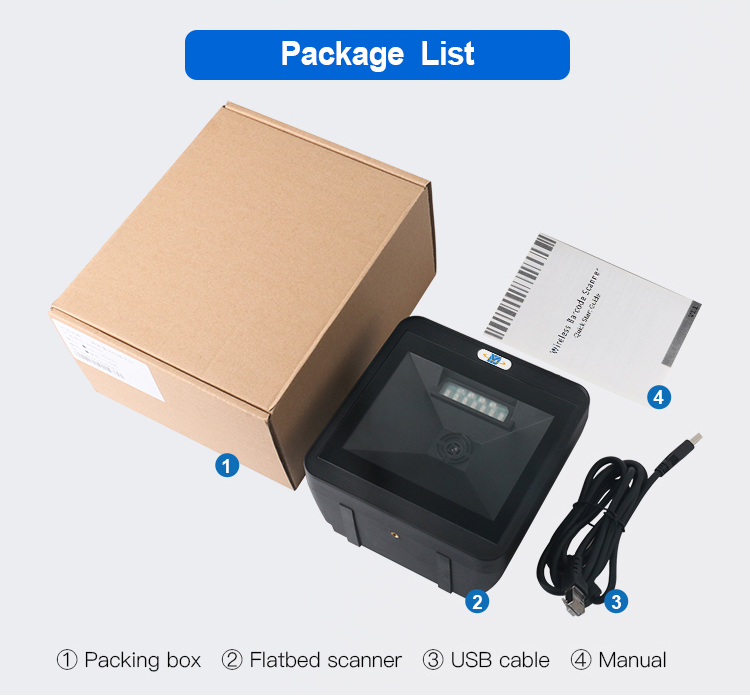 Supermarket Handheld USB Barcode Scanner 1D 2D QR Code Waybill Desktop
