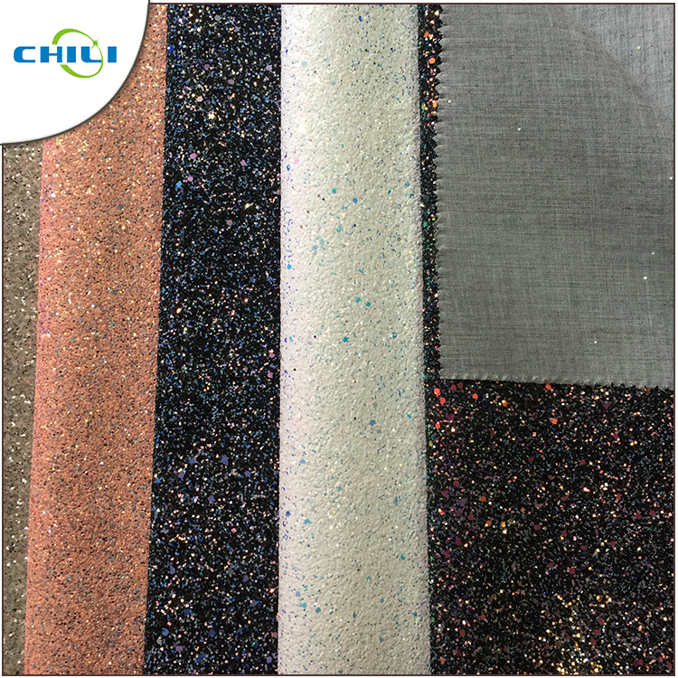 Diamond Chunky Glitter Fabric Sheets Canvas Backing Anti Mildew Waterproof