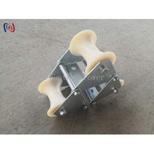 Telecom Underground Cable Pithead Roller Three Connected Conductor Stringing