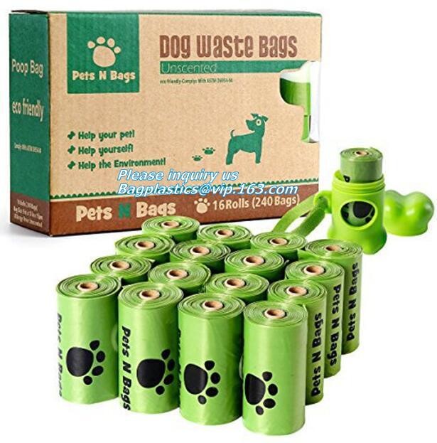 Compostable Bag For Dog Poop Drawstring Holder Custom Dogs Poop Bag Dispenser, Scented Dog Poop Bag Compostable Puppies