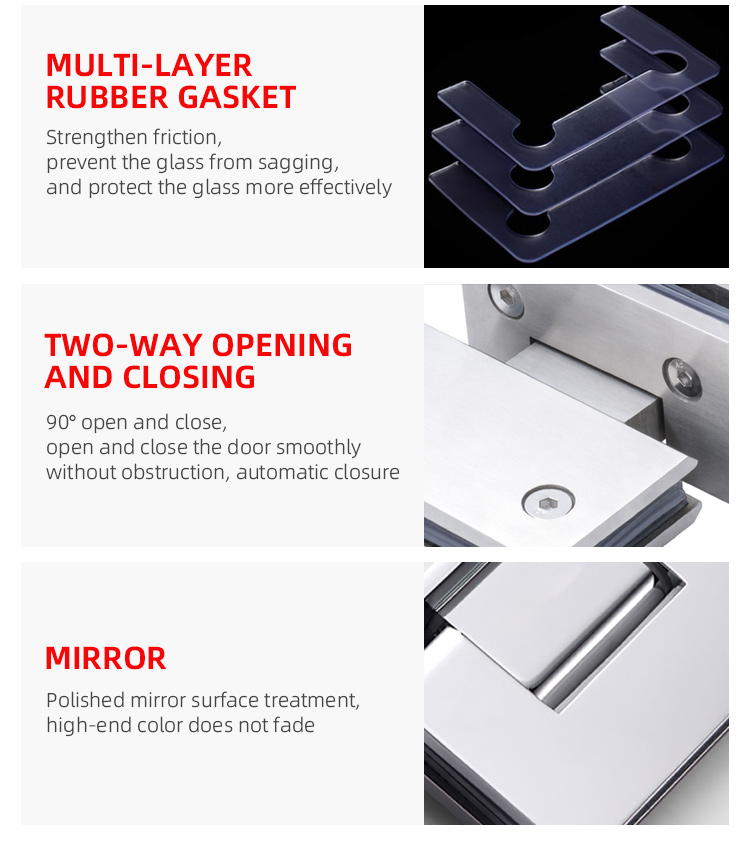 180 Degree Glass Pool Fence Hydraulic Hinge Stainless Steel Hinge for Shower Enclosure