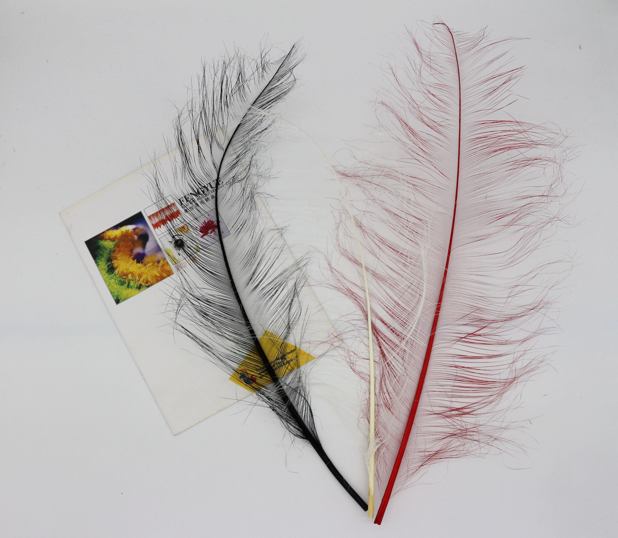 Handmade Multi Colored Millinery Feather Burnt Ostrich Plumes Feather 50-55cm
