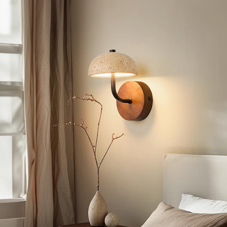 Yellow travertine wall lamp bedroom for home decorator interior stone wall lamp