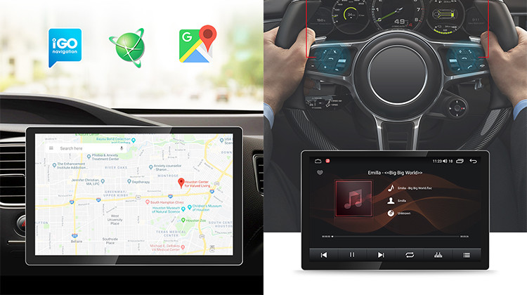 Universal Car Stereo 12.95inch QLED Screen With 4G DSP Wireless Carplay And Android Auto