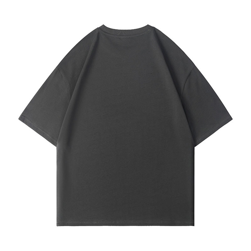 New Summer 100% Cotton Round Collar Casual Short Sleeve Men'S T Shirt
