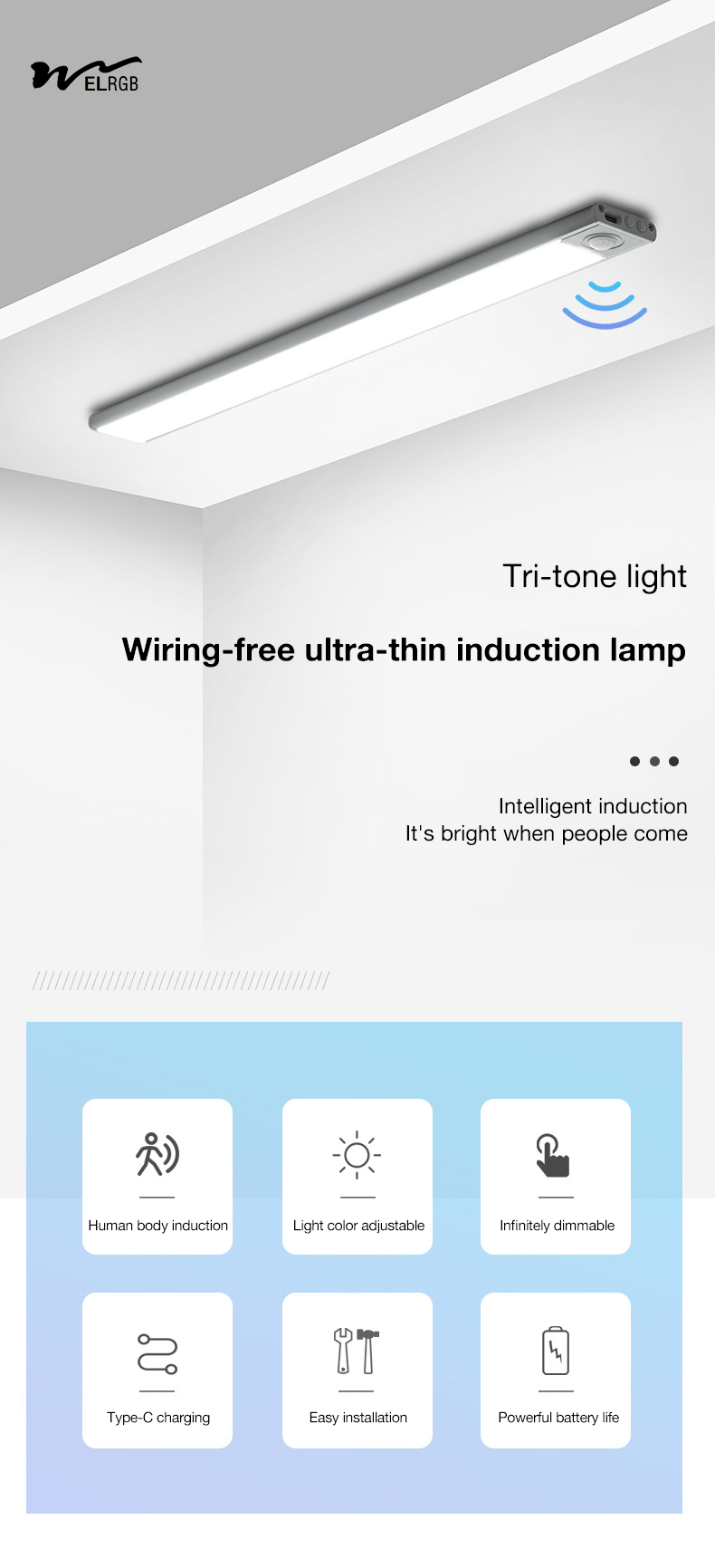 3500K 4100K 6000K Motion Sensor Closet Light Led Wardrobe Lights With Sensor