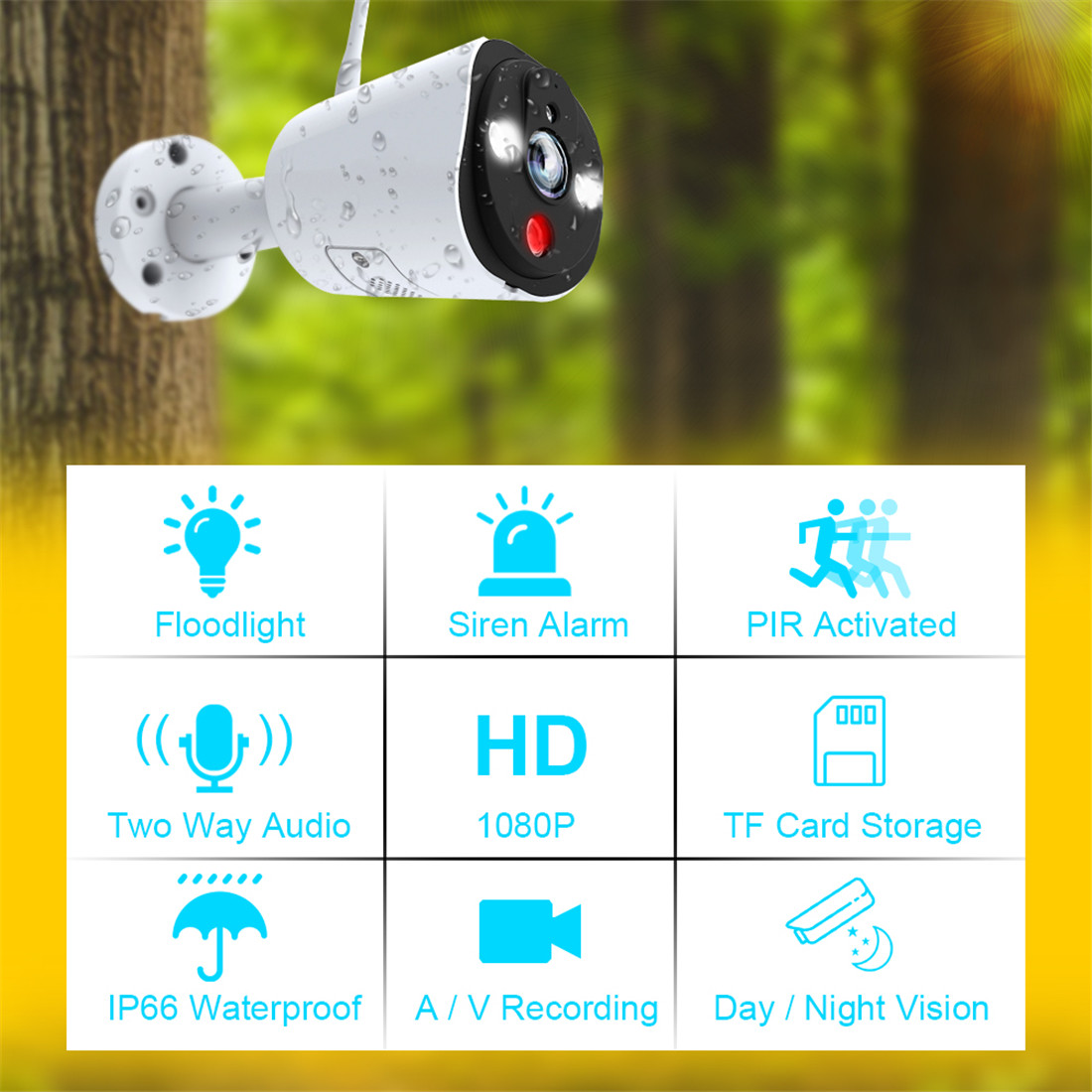 Outdoor Waterproof Wifi IP Camera 1080P(AK8635)