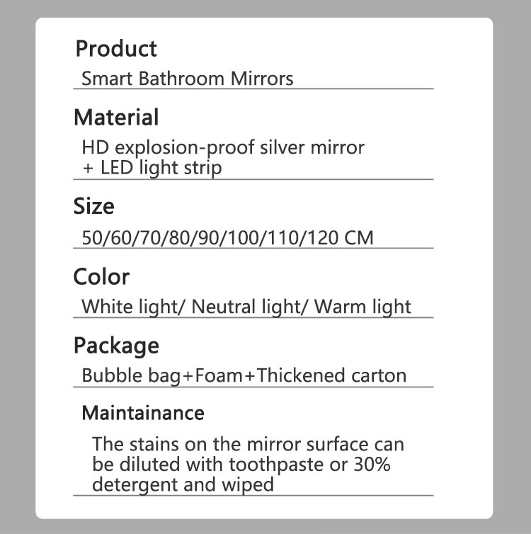 LED Strip Customized Trichromatic Light Smart Mirror A Must-Have for Modern Bathrooms
