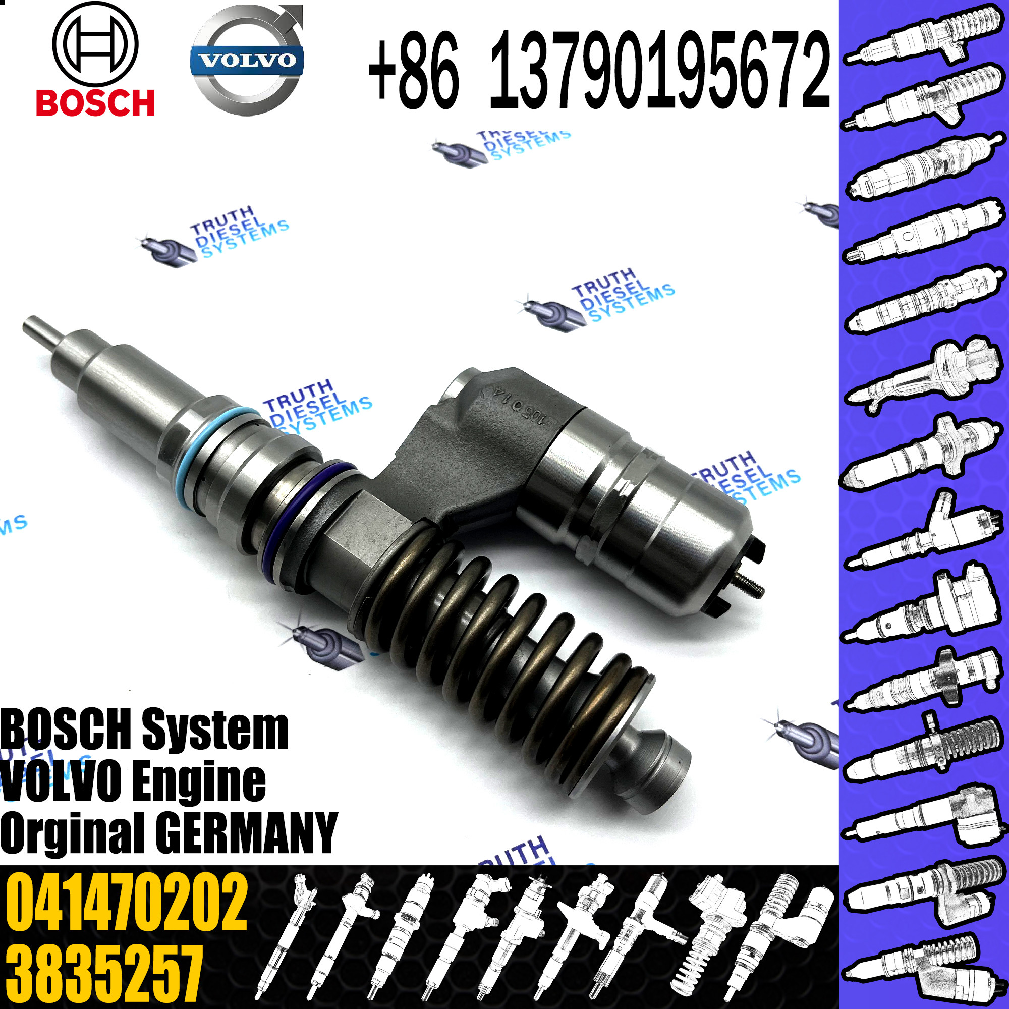 BOSCH injetor 0414702002 0414702017 Diesel fuel pump assembly 3964829 5236686 5237146 8113286 3165874 for VOL engine