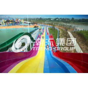 Cool Huge Fun Rainbow Water Slides With Custom Length 4 Lanes