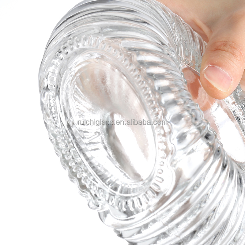 Customized Custom Make Most Popular Style 500ml 750ml brandy glass bottles with cap