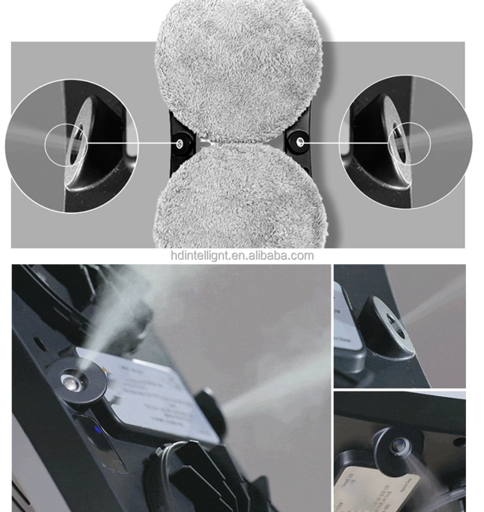 Battery Capacity 500mAh Smart Electric Robotic Window Cleaning Robot for Household