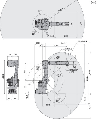 12KW Industry Robot Arm RD080N Automation Robotics Arm For Palletizer Consumer