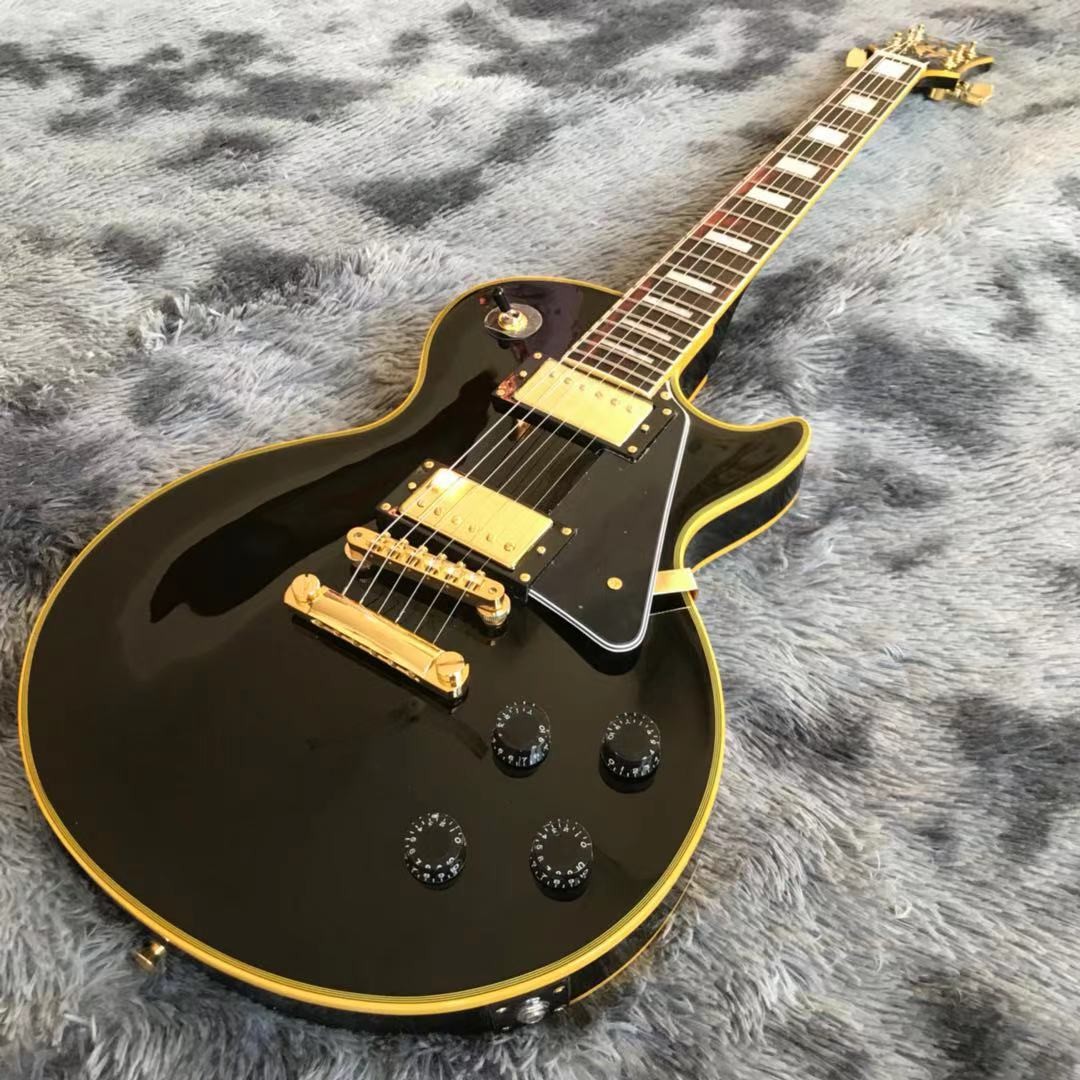 Custom OEM LP electric guitar in black