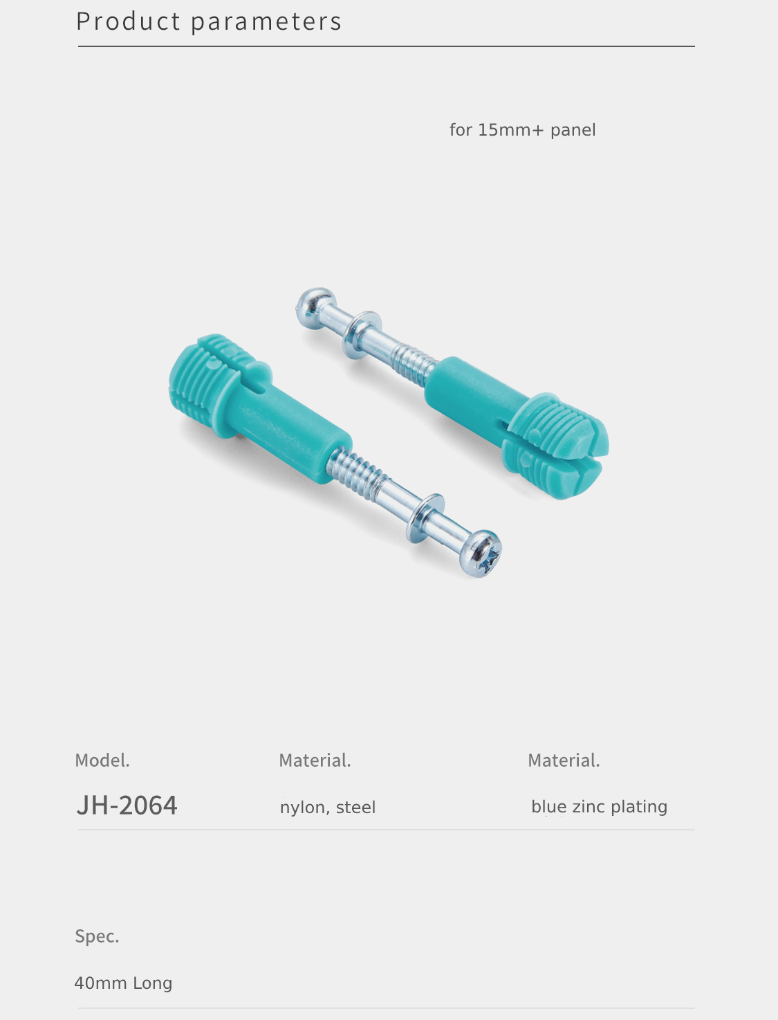 Minifix Connecting Bolts
